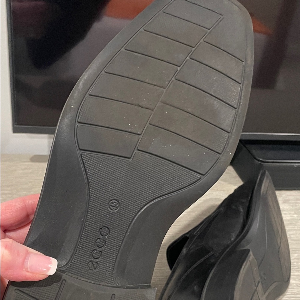 Ecco Black Leather Loafers - Picture 9 of 12